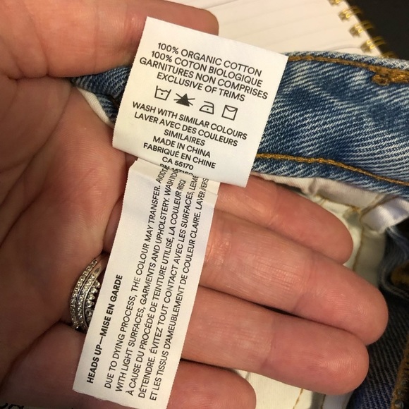 NWOT FRANK AND OAK HIGH WAIST STEVIE DENIM TAPERED STRAIGHT LEG SIZE 27 INDIGO - Picture 8 of 10